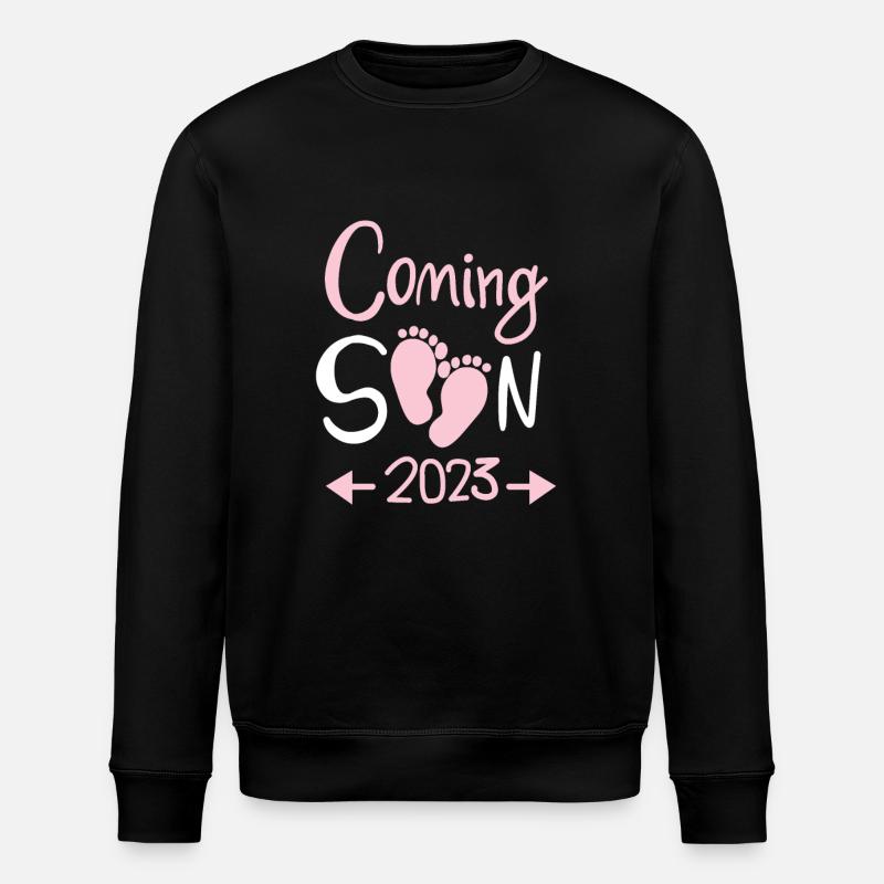 Schwangerschaft 2023 - Schwanger - Stanley/Stella Unisex Bio-Sweatshirt ROLLER - Schwarz