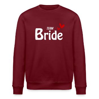 Team Bride - Stanley/Stella ROLLER Unisex Organic Sweatshirt - burgundy - Front - Nik (191cm)