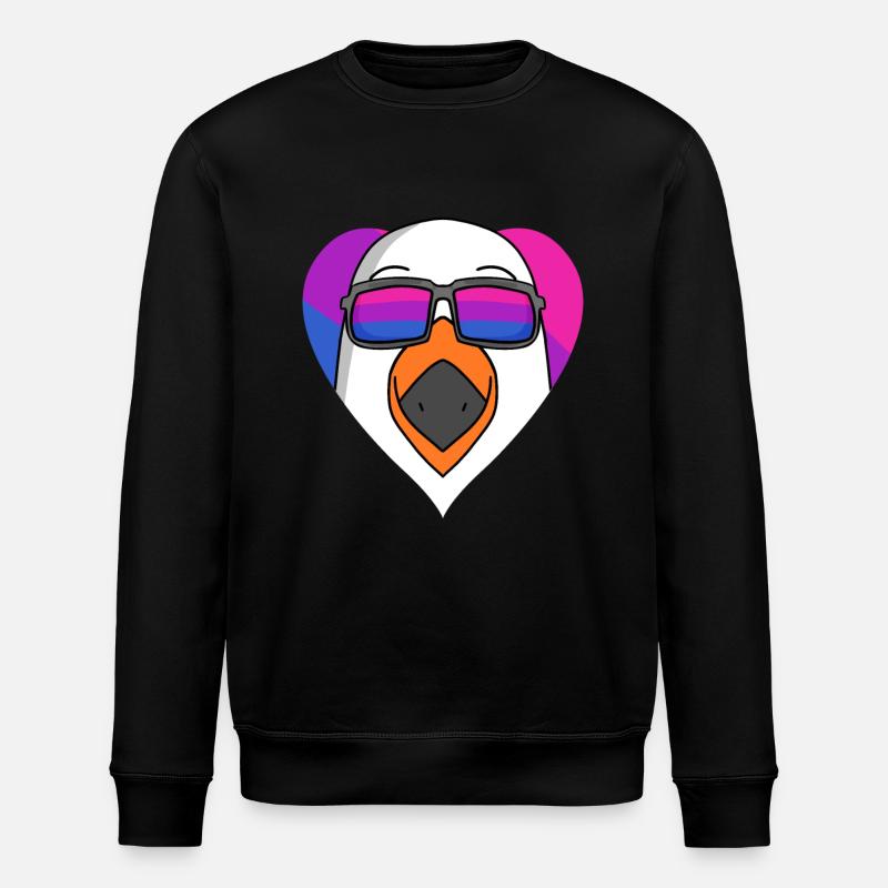 Bisexual Seagull Gift - Stanley/Stella ROLLER Unisex Organic Sweatshirt - black