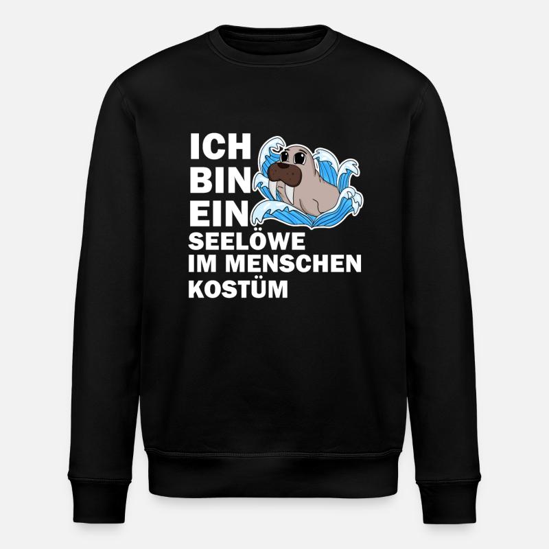 Walross - Stanley/Stella Unisex Bio-Sweatshirt ROLLER - Schwarz