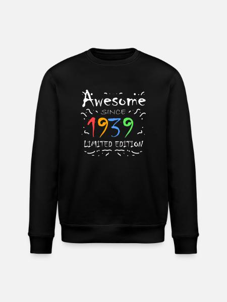 1939 - Born 1939 - Stanley/Stella ROLLER Unisex Organic Sweatshirt - black