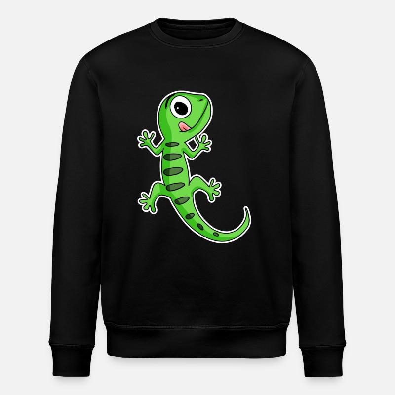 Gecko Lizard - Stanley/Stella ROLLER Unisex Organic Sweatshirt - black
