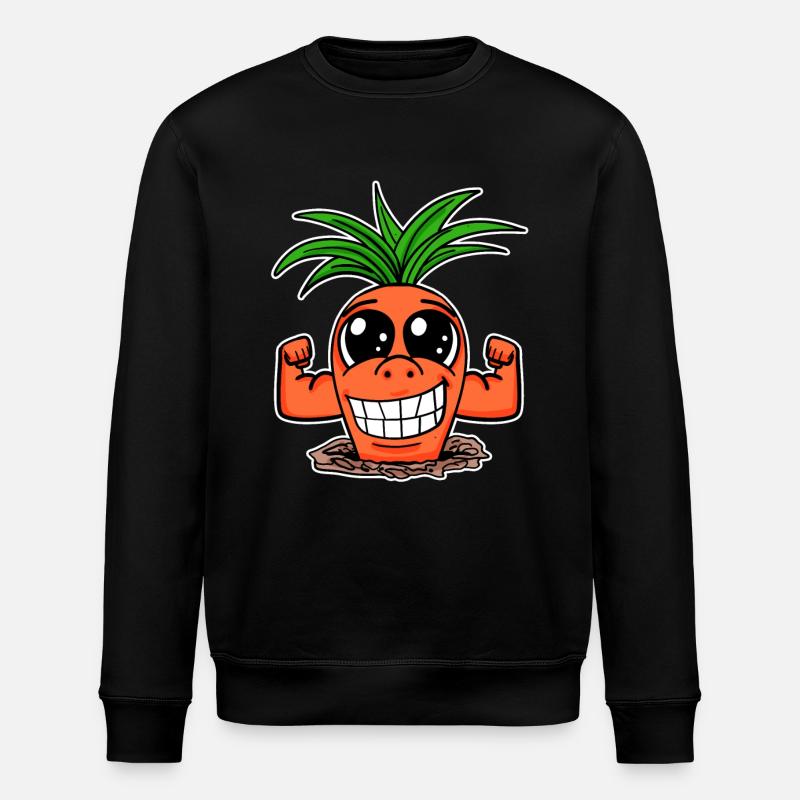 strong carrot - Stanley/Stella ROLLER Unisex Organic Sweatshirt - black
