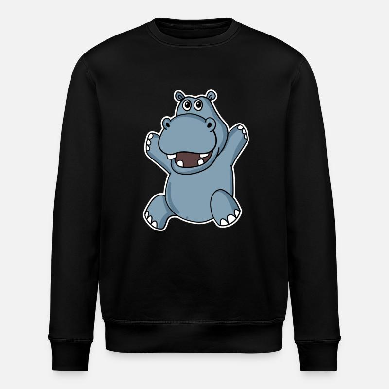 Hippopotame mignon - Sweat bio ROLLER Stanley/Stella Unisexe - noir