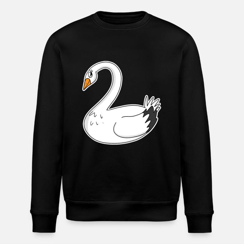 Cygne - Sweat bio ROLLER Stanley/Stella Unisexe - noir