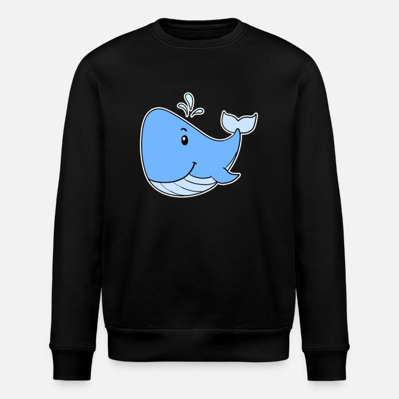 Baleine de mer - Sweat bio ROLLER Stanley/Stella Unisexe - noir