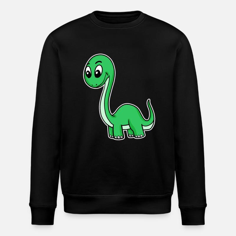 grüner Dino - Stanley/Stella Unisex Bio-Sweatshirt ROLLER - Schwarz
