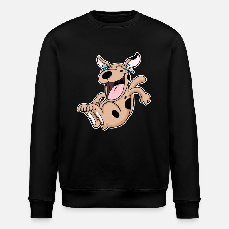 Laughing dog - Stanley/Stella ROLLER Unisex Organic Sweatshirt - black