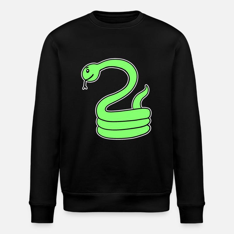 Serpent - Serpent vert - Sweat bio ROLLER Stanley/Stella Unisexe - noir