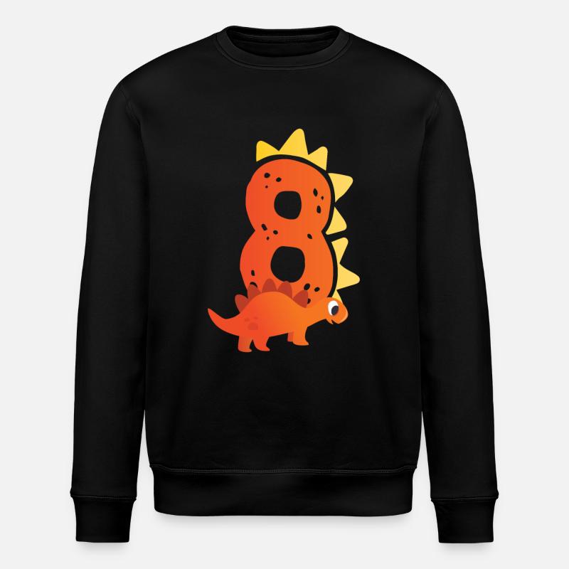 8e anniversaire | Anniversaire dinosaure | - Sweat bio ROLLER Stanley/Stella Unisexe - noir