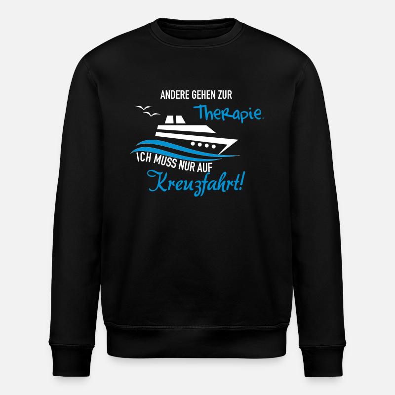 Therapie Kreuzfahrt - Stanley/Stella Unisex Bio-Sweatshirt ROLLER - Schwarz
