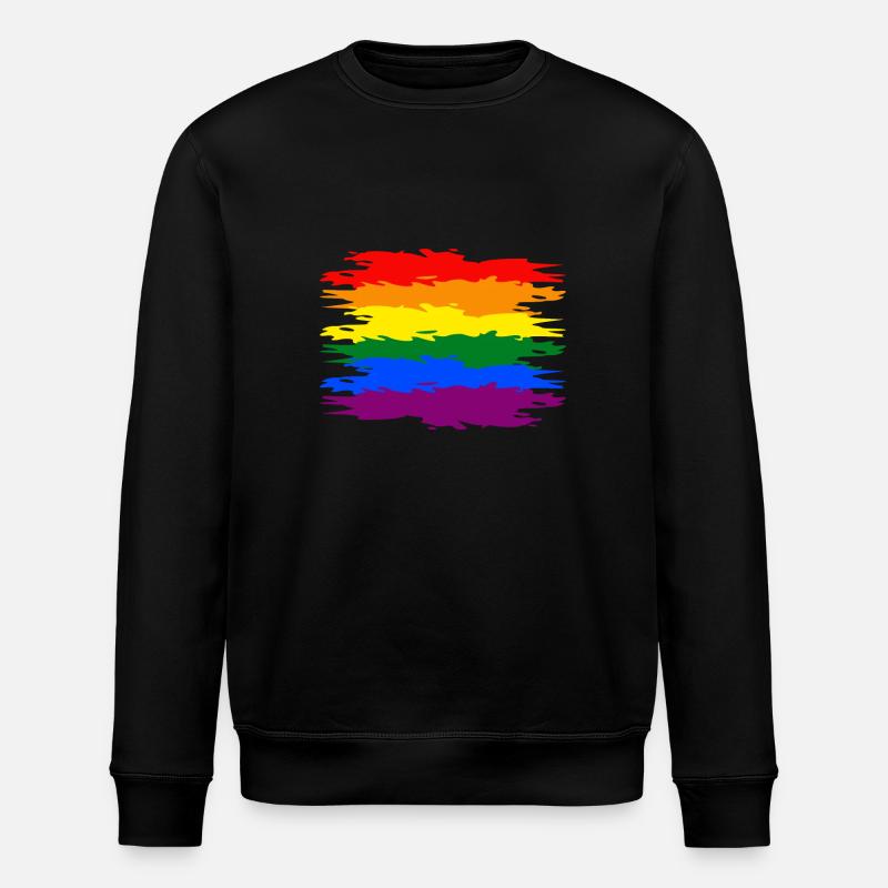 Rainbow flag - Stanley/Stella ROLLER Unisex Organic Sweatshirt - black