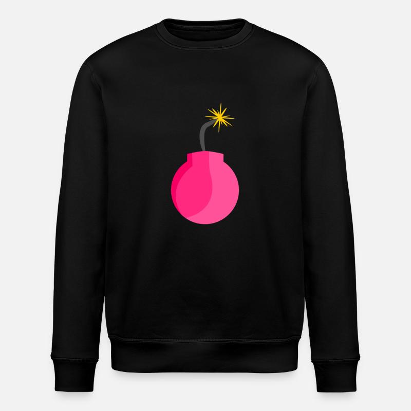 Icône de bombe rose - Sweat bio ROLLER Stanley/Stella Unisexe - noir