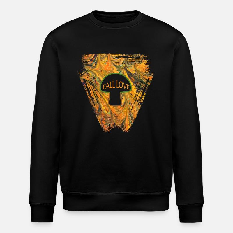 mushroom e 116 - Stanley/Stella ROLLER Unisex Organic Sweatshirt - black