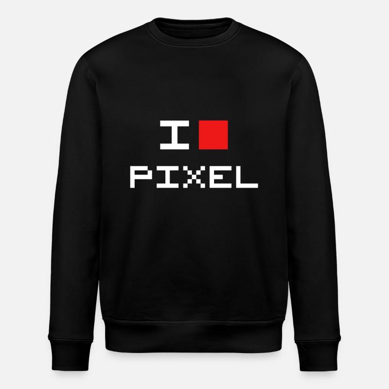 I LOVE PIXEL - Stanley/Stella ROLLER Unisex Organic Sweatshirt - black