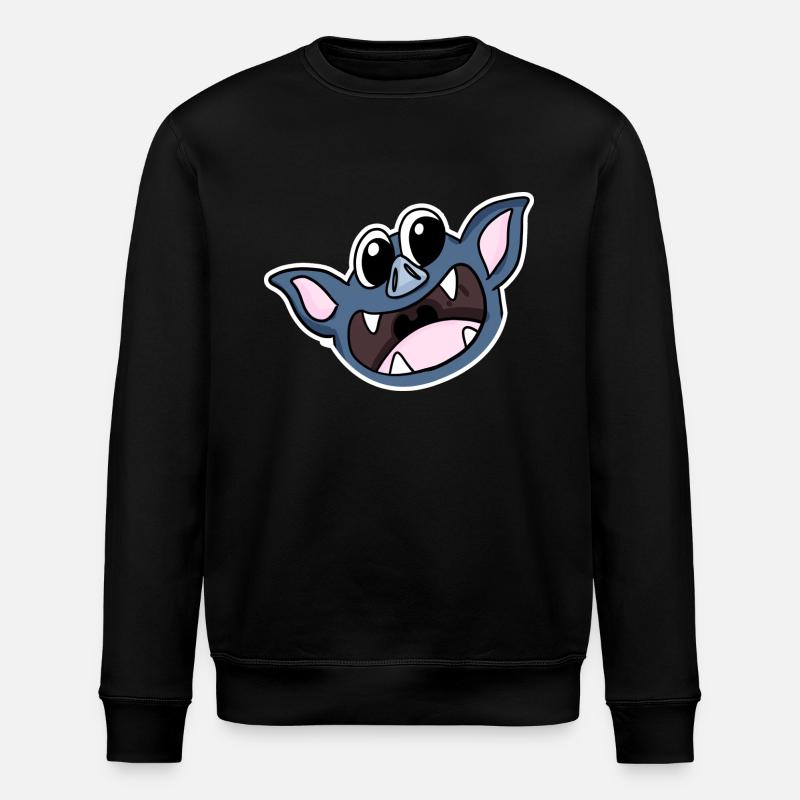 Bat head - Stanley/Stella ROLLER Unisex Organic Sweatshirt - black