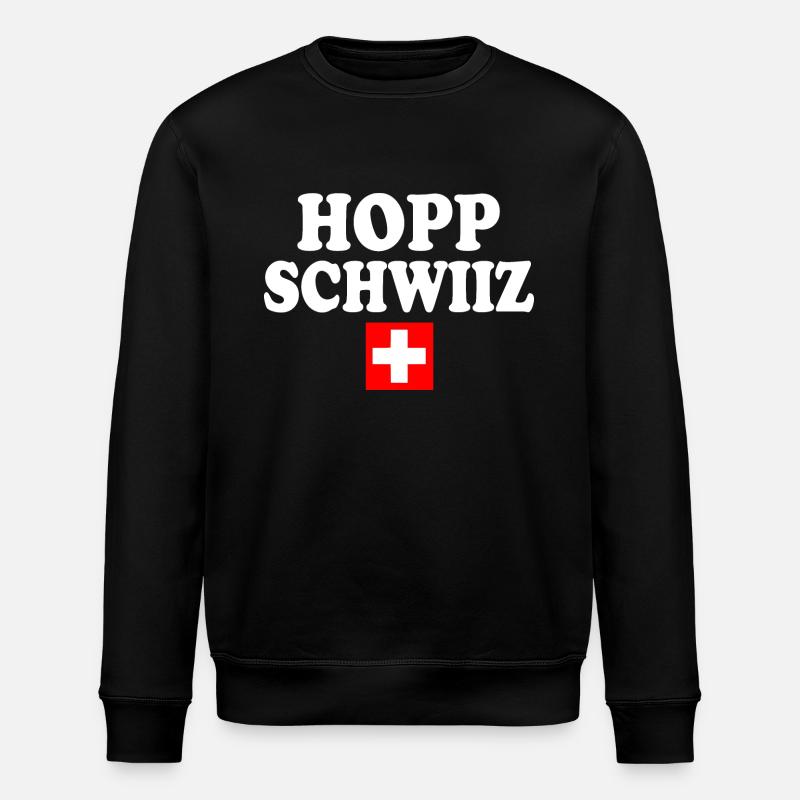 Hopp schwiiz - Stanley/Stella Unisex Bio-Sweatshirt ROLLER - Schwarz