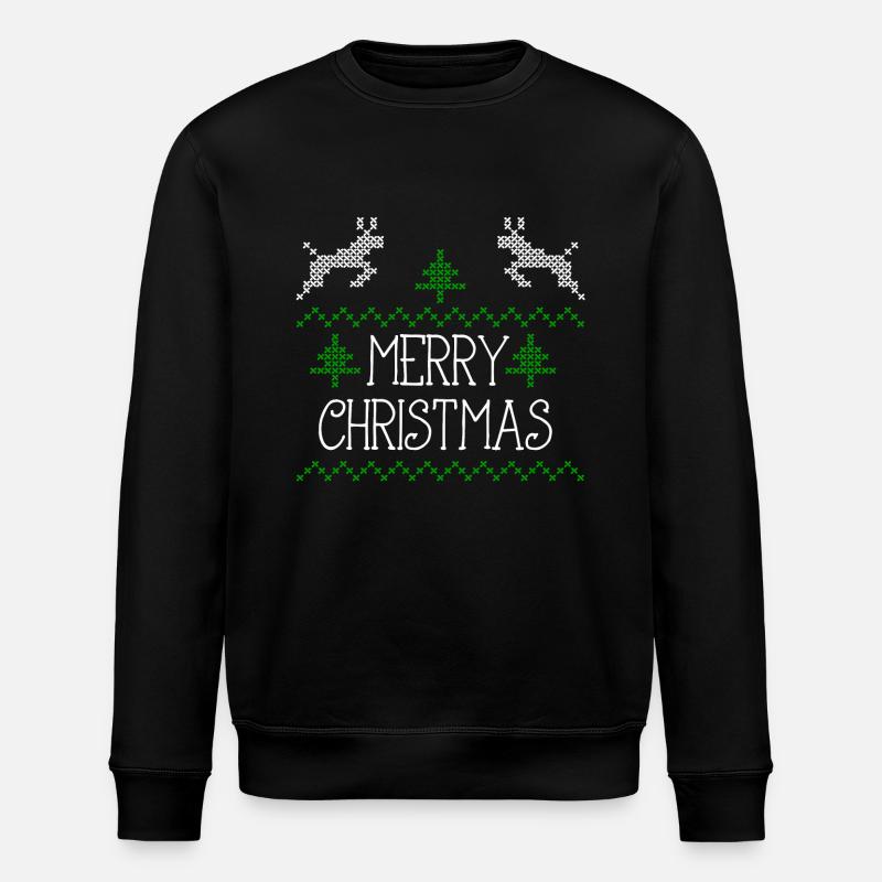 Merry Christmas design I - Stanley/Stella ROLLER Unisex Organic Sweatshirt - black