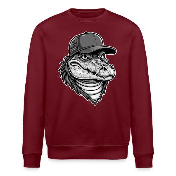 Cooler Alligator - Stanley/Stella Unisex Bio-Sweatshirt ROLLER - Burgunderrot - Vorne - Nik (191cm)