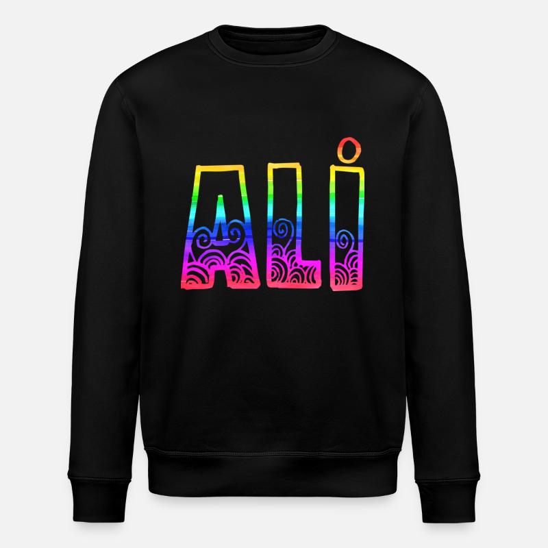 ali rs regenbogen - Stanley/Stella Unisex Bio-Sweatshirt ROLLER - Schwarz