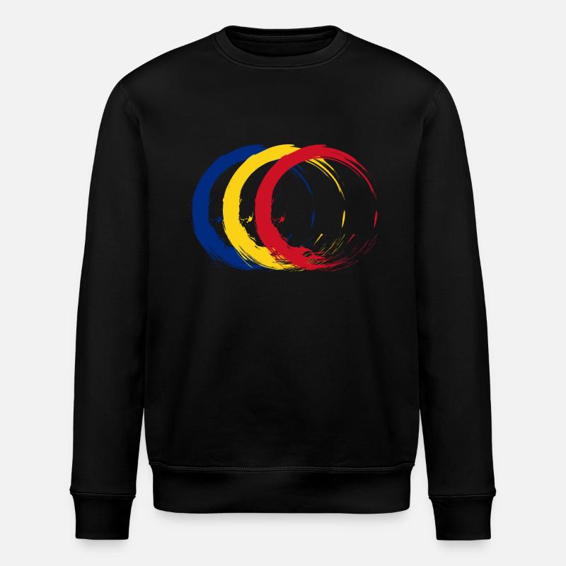 Flagge Rumäniens - Stanley/Stella Unisex Bio-Sweatshirt ROLLER - Schwarz