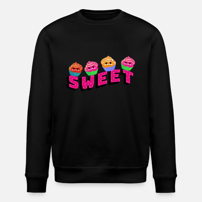 Cute cupcakes - Stanley/Stella ROLLER Unisex Organic Sweatshirt - black