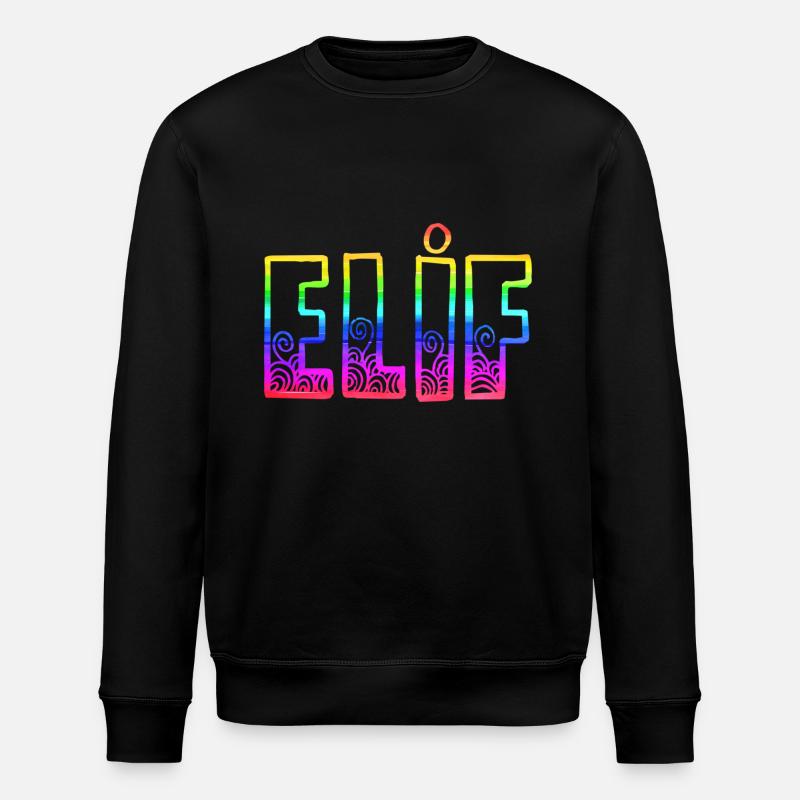 Elif RS Rainbow - Stanley/Stella ROLLER Unisex Organic Sweatshirt - black