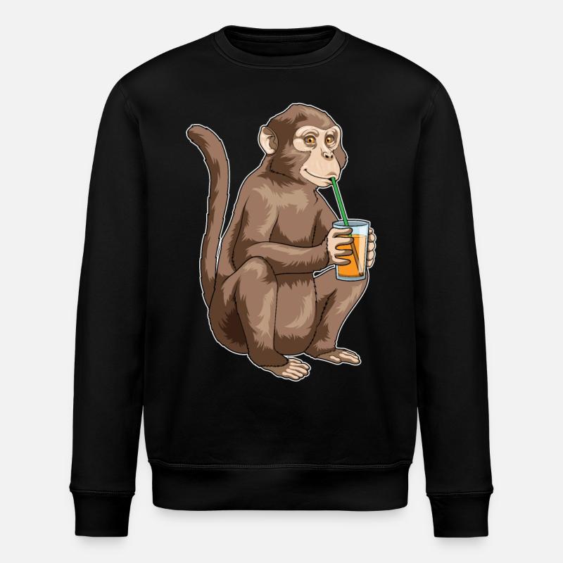 Monkey Juice - Stanley/Stella ROLLER Unisex Organic Sweatshirt - black