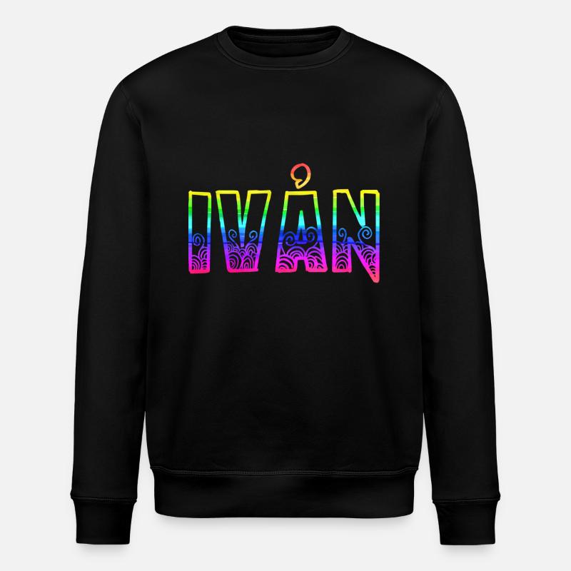 ivån rs regenbogen - Stanley/Stella Unisex Bio-Sweatshirt ROLLER - Schwarz