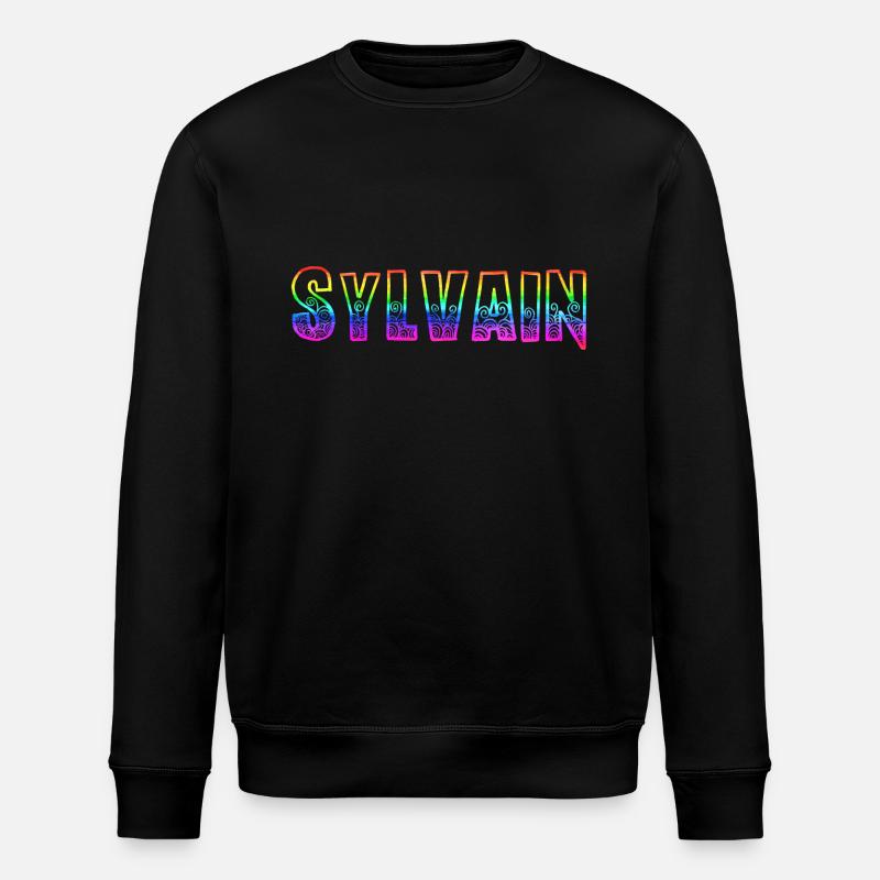 sylvain rs rainbow - Stanley/Stella ROLLER Unisex Organic Sweatshirt - black