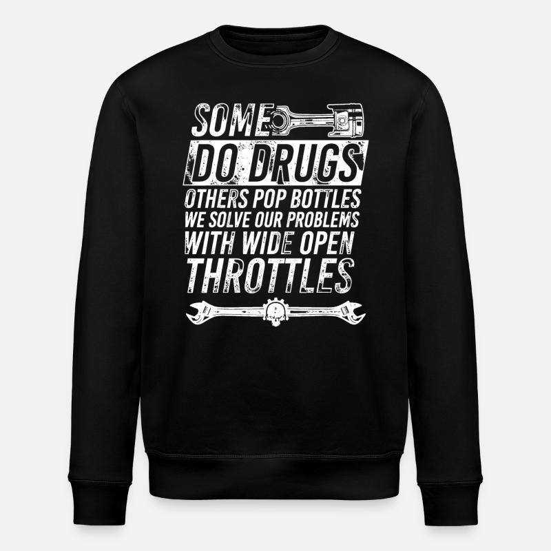 Biker-Zitat - Stanley/Stella Unisex Bio-Sweatshirt ROLLER - Schwarz