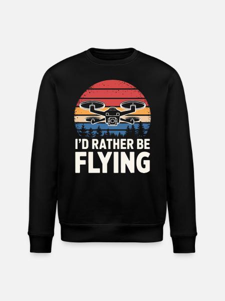 Drones Pilot Quadcopter Drone - Stanley/Stella ROLLER Unisex Organic Sweatshirt - black