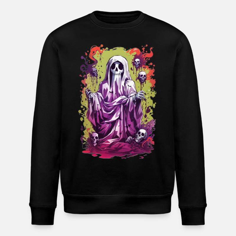 Halloween Geist - Stanley/Stella Unisex Bio-Sweatshirt ROLLER - Schwarz