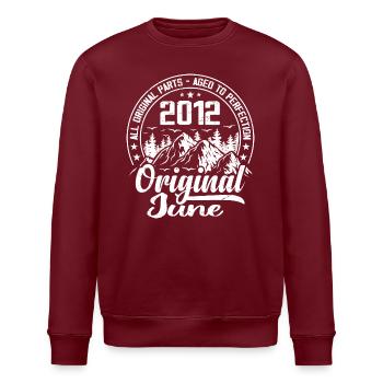 juin 2012 Original : 12 Ans Cadeau d'Anniversaire - Sweat bio ROLLER Stanley/Stella Unisexe - bordeaux - Devant - Nik (191cm)