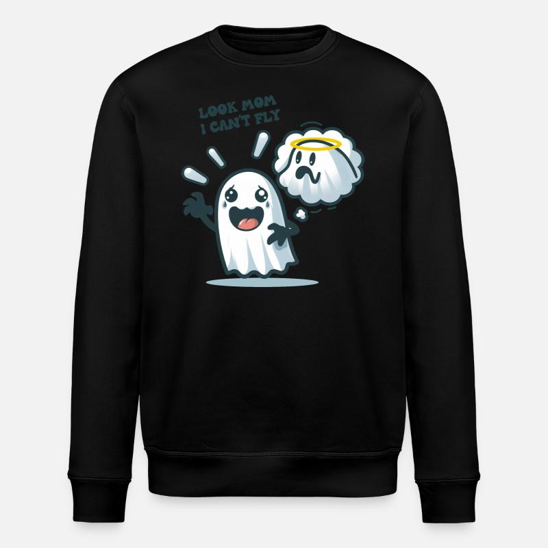 Look Mom I Can't Fly - Stanley/Stella ROLLER Unisex Organic Sweatshirt - black