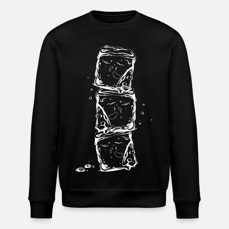 Glaçons et gouttes d'eau - Sweat bio ROLLER Stanley/Stella Unisexe - noir