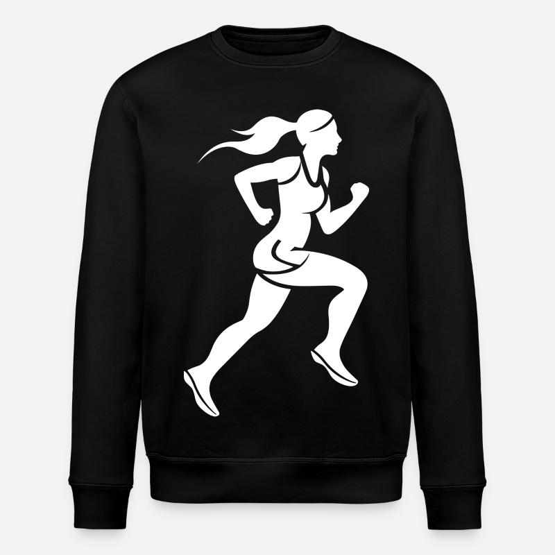 Läuferin - Stanley/Stella Unisex Bio-Sweatshirt ROLLER - Schwarz