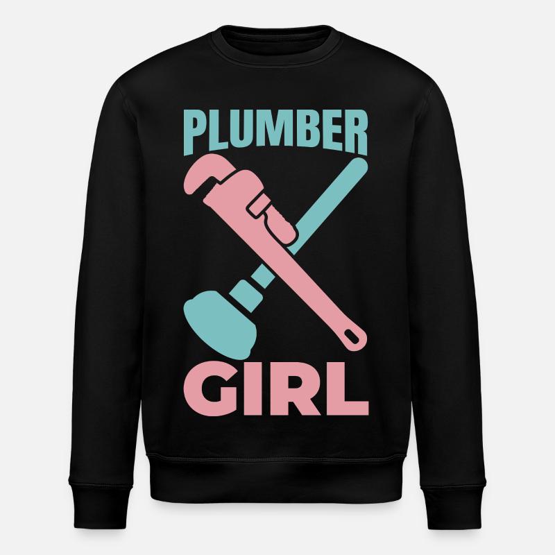 Klempner Mädel - Stanley/Stella Unisex Bio-Sweatshirt ROLLER - Schwarz