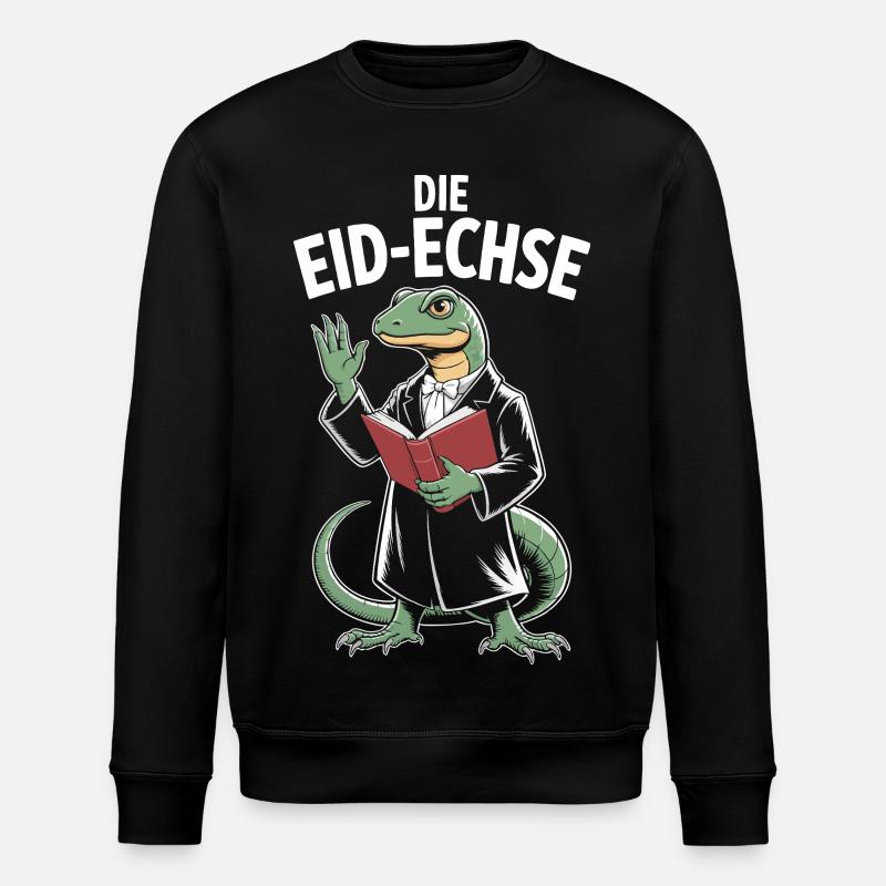 Eid-Echse lustiges Justiz Motiv - Stanley/Stella Unisex Bio-Sweatshirt ROLLER - Schwarz