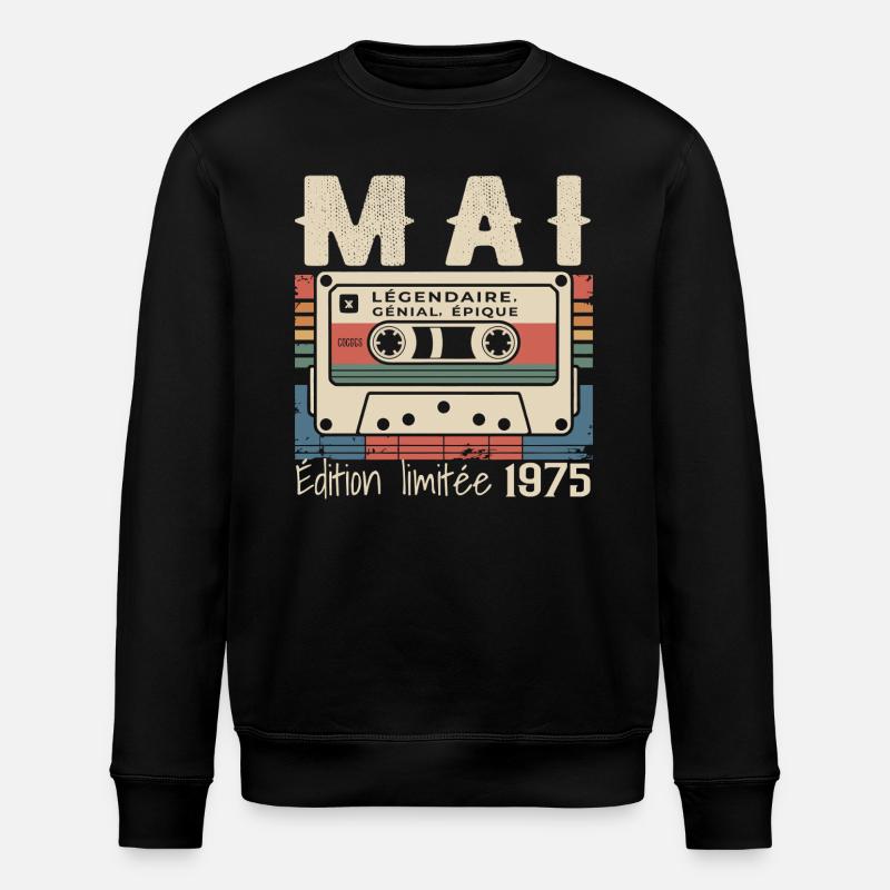 Mai 1975 - Sweat bio ROLLER Stanley/Stella Unisexe - noir