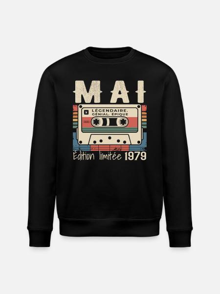 Mai 1979 - Sweat bio ROLLER Stanley/Stella Unisexe - noir