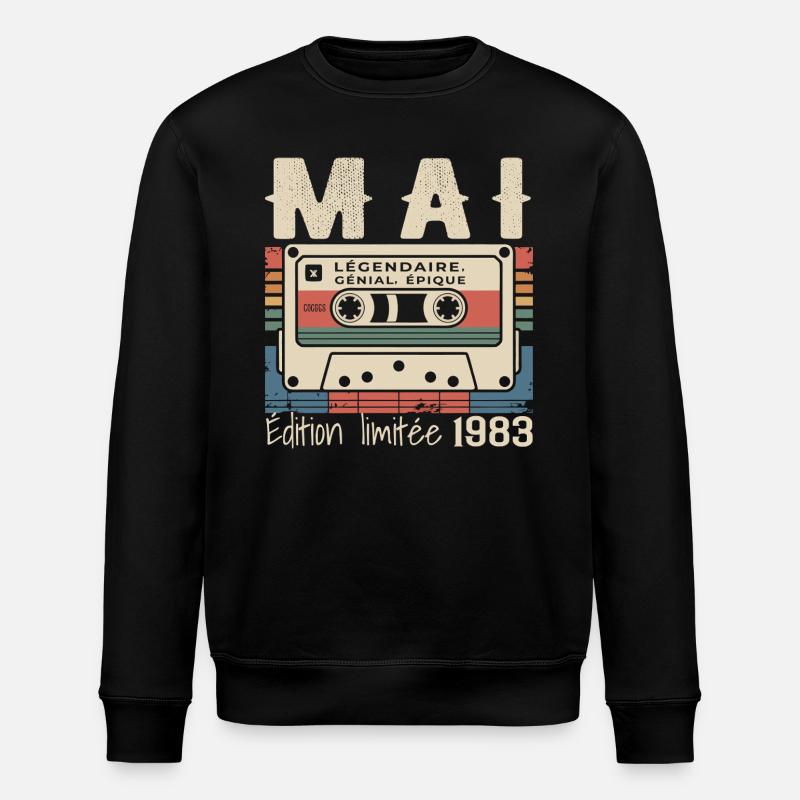 Mai 1983 - Sweat bio ROLLER Stanley/Stella Unisexe - noir