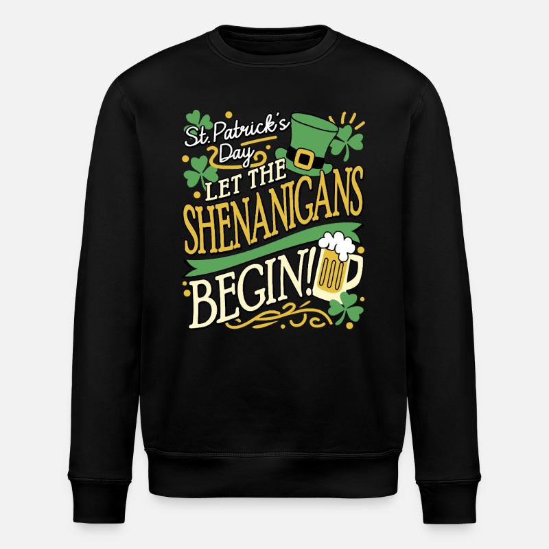 SPIELEREIEN AM ST. PATRICK'S DAY - Stanley/Stella Unisex Bio-Sweatshirt ROLLER - Schwarz