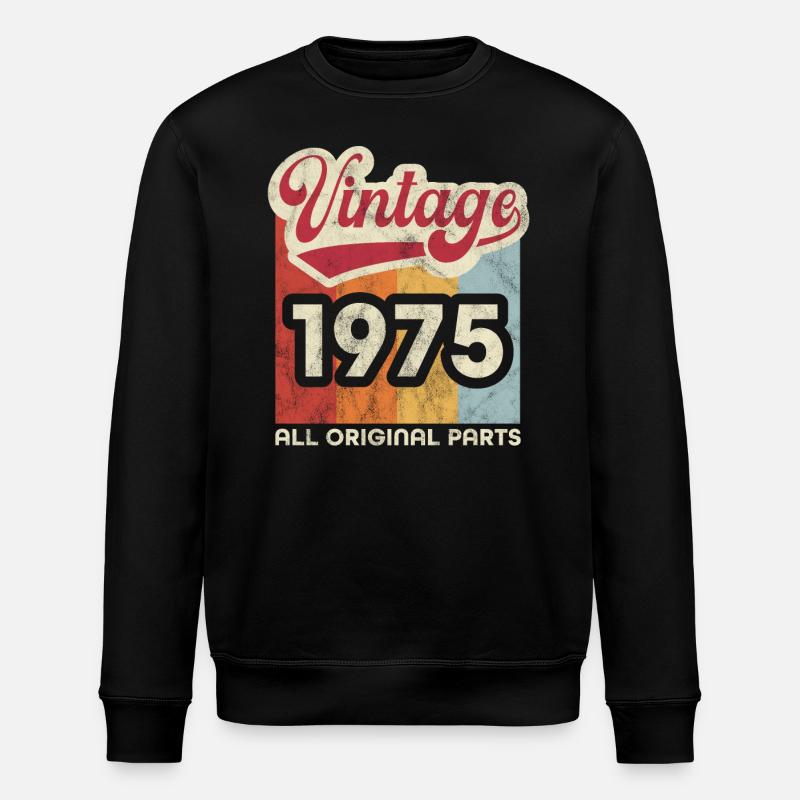 Millésime 1975 - Sweat bio ROLLER Stanley/Stella Unisexe - noir