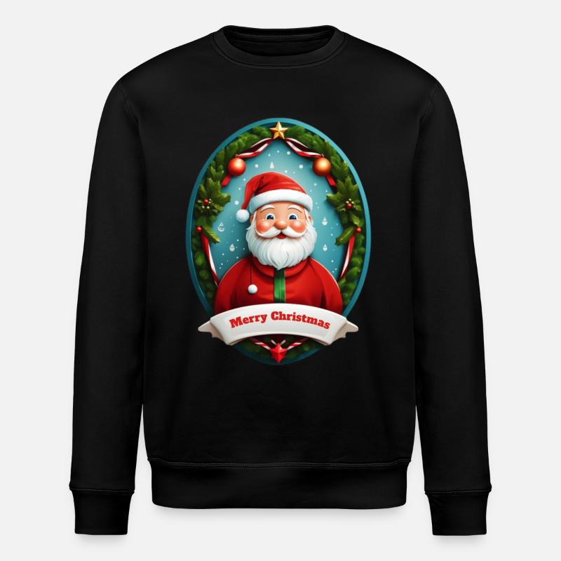 Weihnachtsmann - Stanley/Stella Unisex Bio-Sweatshirt ROLLER - Schwarz