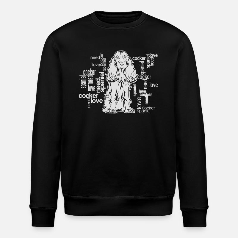 COCKER SPANIEL LOVE - Stanley/Stella Unisex Bio-Sweatshirt ROLLER - Schwarz