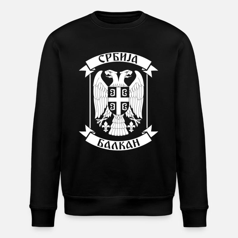 Serbien Srbija - Stanley/Stella Unisex Bio-Sweatshirt ROLLER - Schwarz