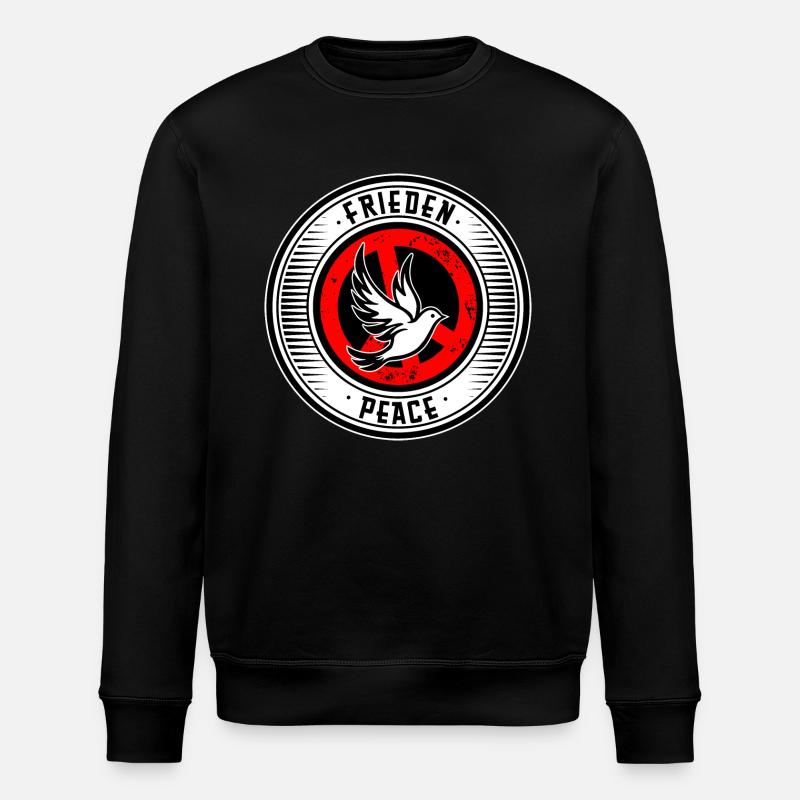 Frieden Peace - Stanley/Stella Unisex Bio-Sweatshirt ROLLER - Schwarz