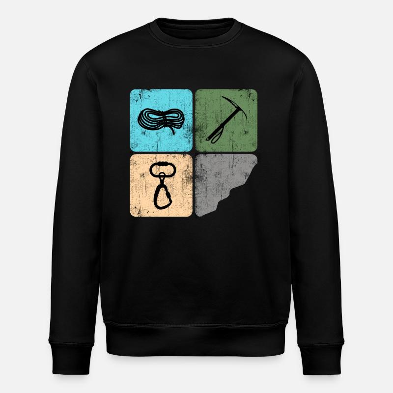 Alpiniste grimpeur Piolet - Sweat bio ROLLER Stanley/Stella Unisexe - noir