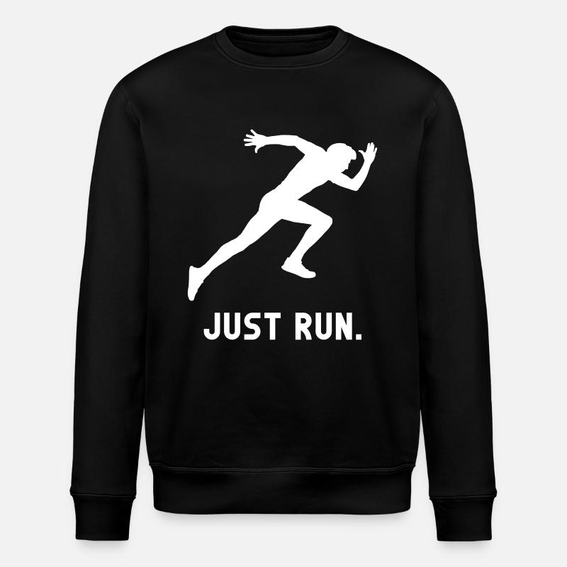 Just Run Athlete Sprint Run - Stanley/Stella ROLLER Unisex Organic Sweatshirt - black